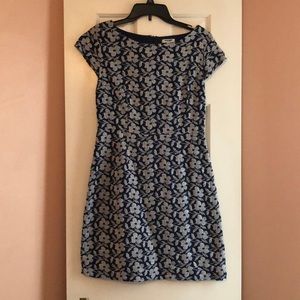 Navy floral dress